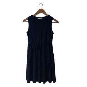 Maddy & Nell Black Eyelet Lace Sleeveless Maxi Dress Girls Small